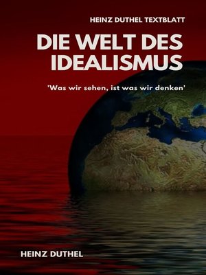 cover image of TEXTBLATT--Die Welt des Idealismus